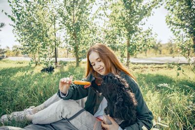 Nature's therapy, soothing effect of pets in outdoors, pets, nature together for our mental health