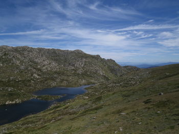 Scenic view of dramatic landscape against sky