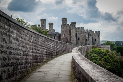 View of fort against cloudy sky