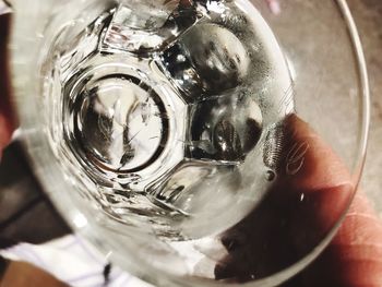 Close-up of water in glass