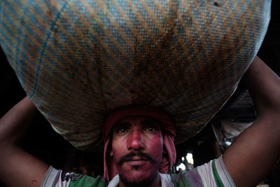 Portrait of man wearing hat