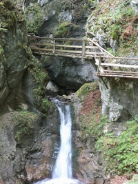 River flowing through rocks