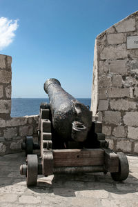 View of sea against blue sky