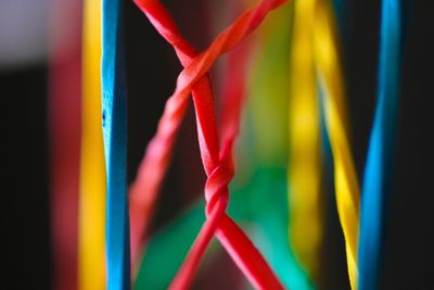 Detail shot of colorful railing
