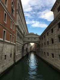 View of canal along buildings