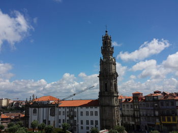 Low angle view of buildings against sky