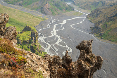 High angle view of landscape