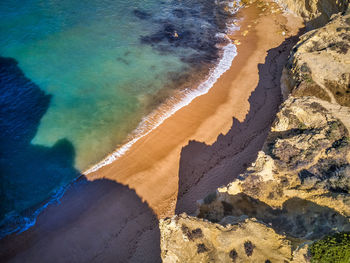 High angle view of beach