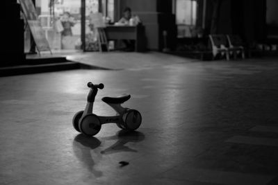 Toy car on floor at home