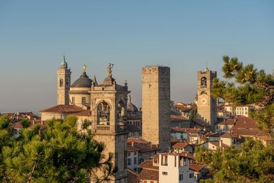 Skyline of the upper city of bergamo