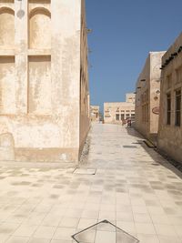 View of historic building in city against sky