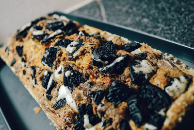 Close-up of cake on table