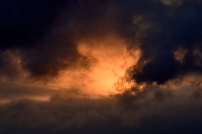 Low angle view of sky during sunset