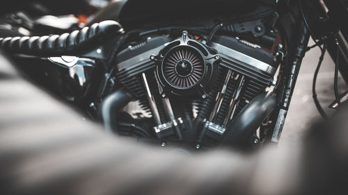 High angle view of vintage car