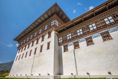 Low angle view of historical building against sky