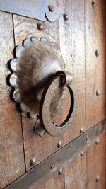 Close-up of old door knocker