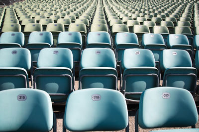 Full frame shot of empty seats