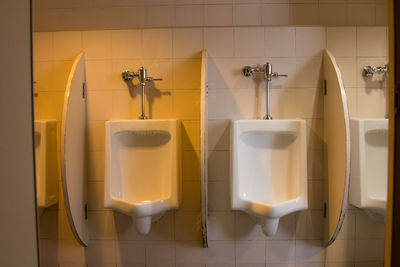 Urinals in bathroom