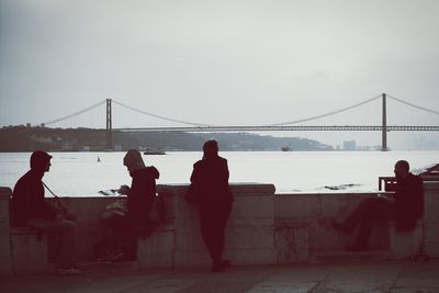 Bridge over river in city