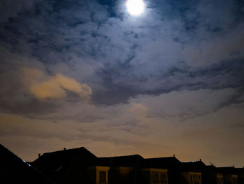 Low angle view of dramatic sky at sunset