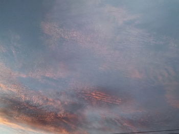 Low angle view of sky during sunset