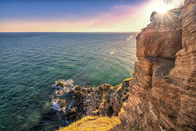 Sunset on the coast of bulgaria