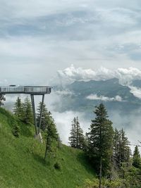 Scenic view of land against sky