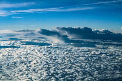 Aerial view of cloudscape against sky