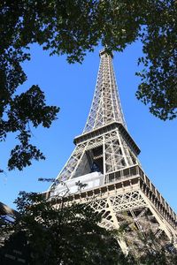 Low angle view of eiffel tower