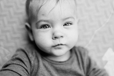 Close-up portrait of cute boy