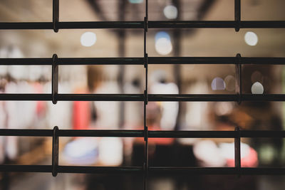 Full frame shot of metal grate window