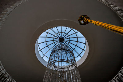 Low angle view of skylight