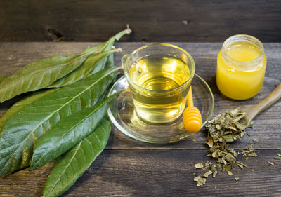 Close-up of drink on table