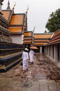 Walking in temple