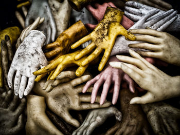 Close-up of human hand holding ice cream