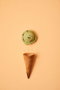 Close-up of ice cream against white background