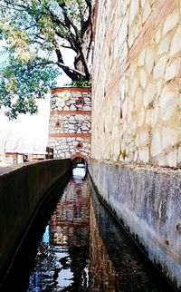 Reflection of buildings in water