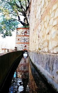 Reflection of buildings in water