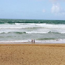 View of tourists on beach