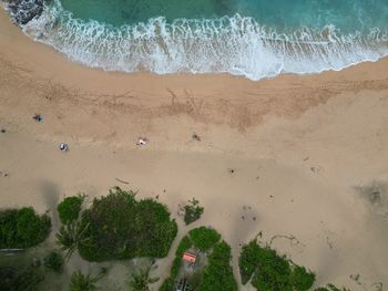 High angle view of beach