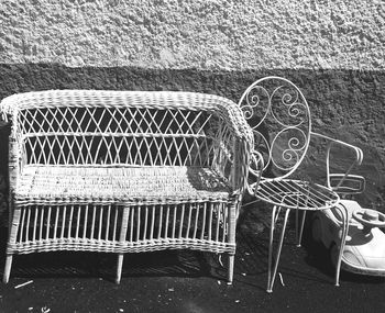 Empty benches in the dark