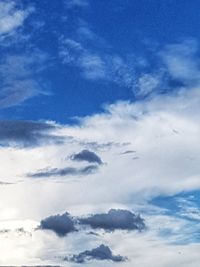 Low angle view of clouds in sky