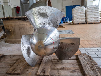 Propeller for 500mm flow pump. blades detail. main axial pump for discharge of wastewater factory