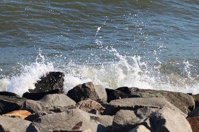 Scenic view of sea waves