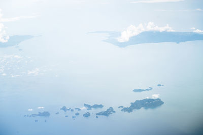 Aerial view of sea against sky