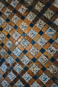 Full frame shot of tiled floor