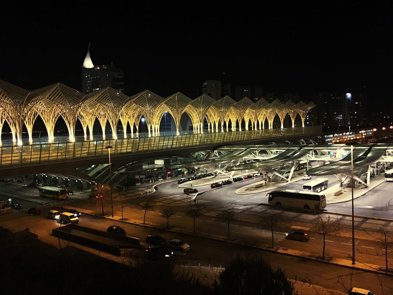 HIGH ANGLE VIEW OF ROAD AT NIGHT