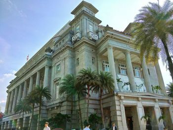 Low angle view of building against sky