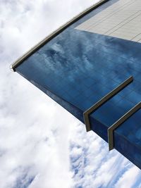 Low angle view of modern building against sky