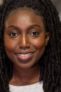 Close-up portrait of young woman